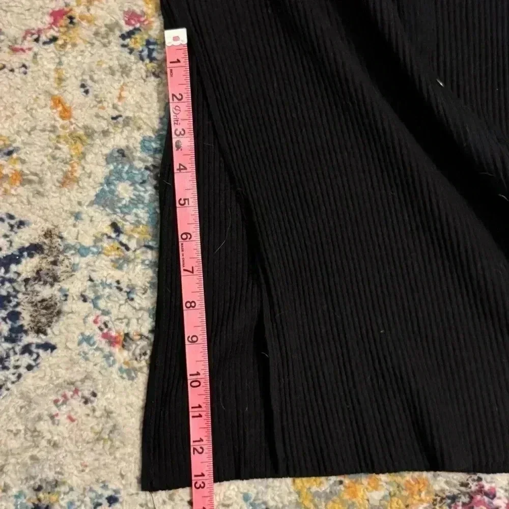 ASOS Black Maxi Dress With Square/Sweetheart  Neckline & Slits Women’s Size 16 - Picture 12 of 12